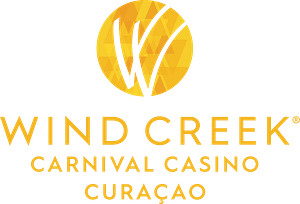 Wind Creek Carnival Casino Curaçao logo with stylized 'W' in a yellow circle.